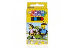 GIZ DE CERA ACRILEX 24G COM 6 CORES