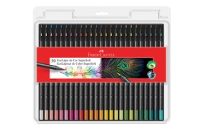 LAPIS DE COR ECOLAPIS SUPERSOFT FABER CASTELL 50 CORES