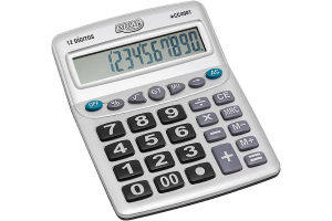 CALCULADORA BRW GRANDE 12 DÍGITOS - PRATA
