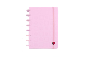 CADERNO POP DISC BREEZE PASTEL MEDIO COR:ROSA PASTEL
